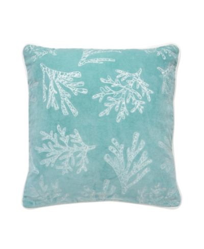 Coral Seaglass Velvet Accent Pillow