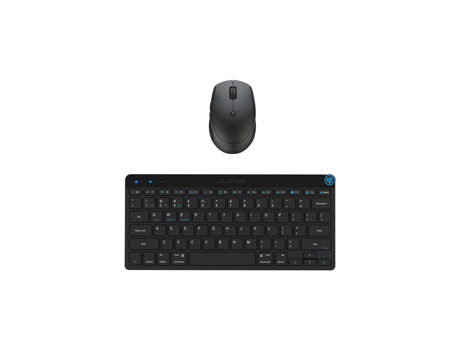 Jlab Go Wireless Compact Silent-Click Mouse and Keyboard Bundle for Windows, Mac OS and Chrome OS