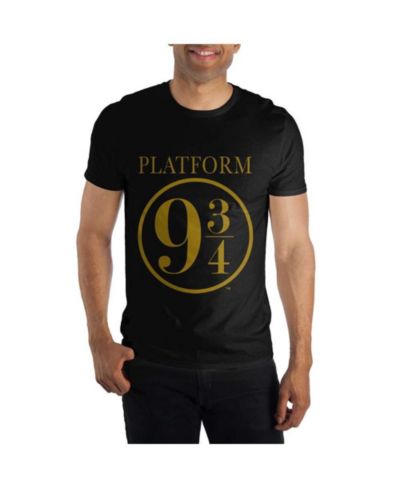 Harry Potter Big & Tall Hogwarts Express Platform Nine and Three-Quarters 9 3/4 Black Tee T-Shirt Shirt-4XL