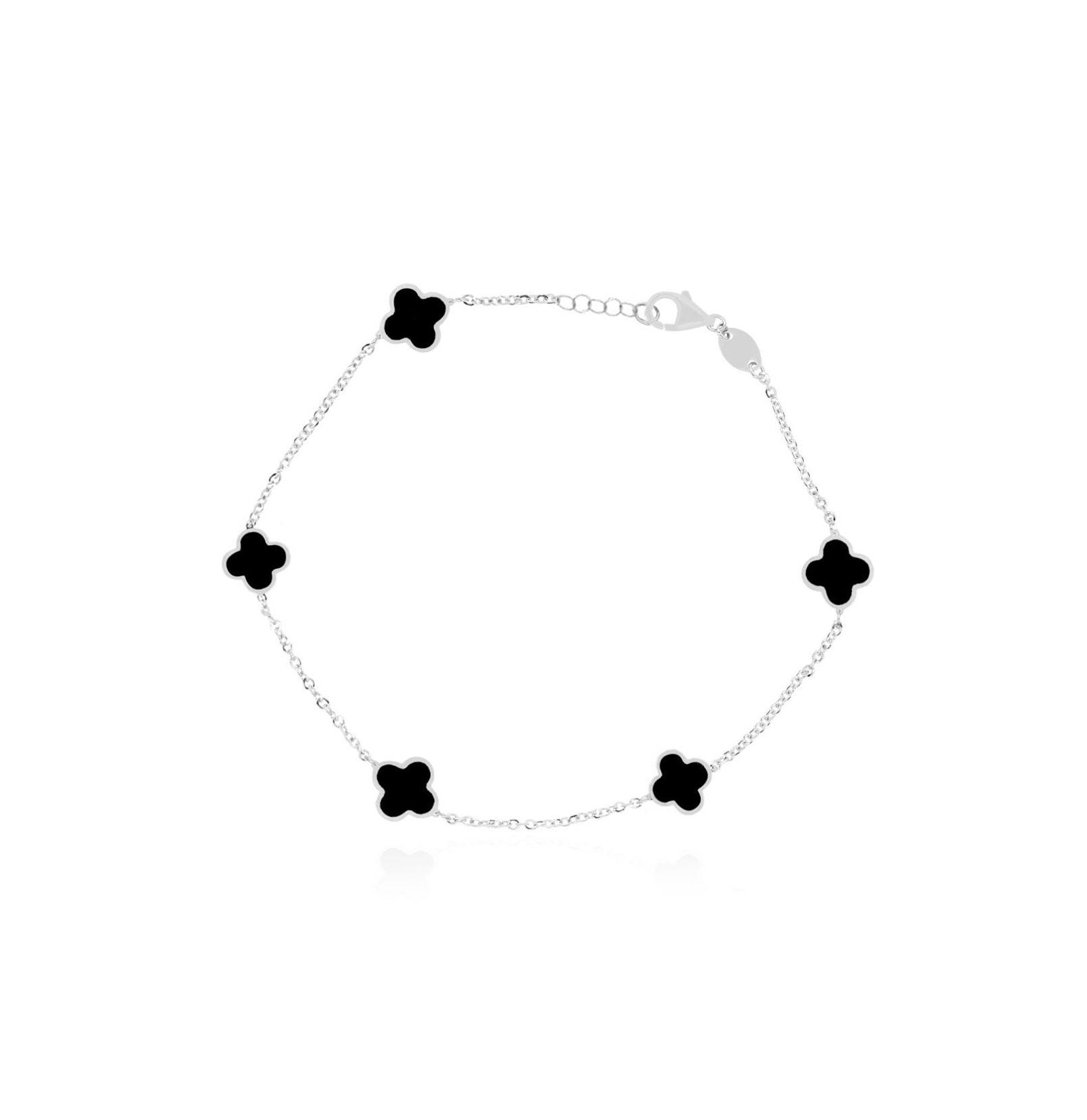Браслет The Lovery Mini Onyx Clover
