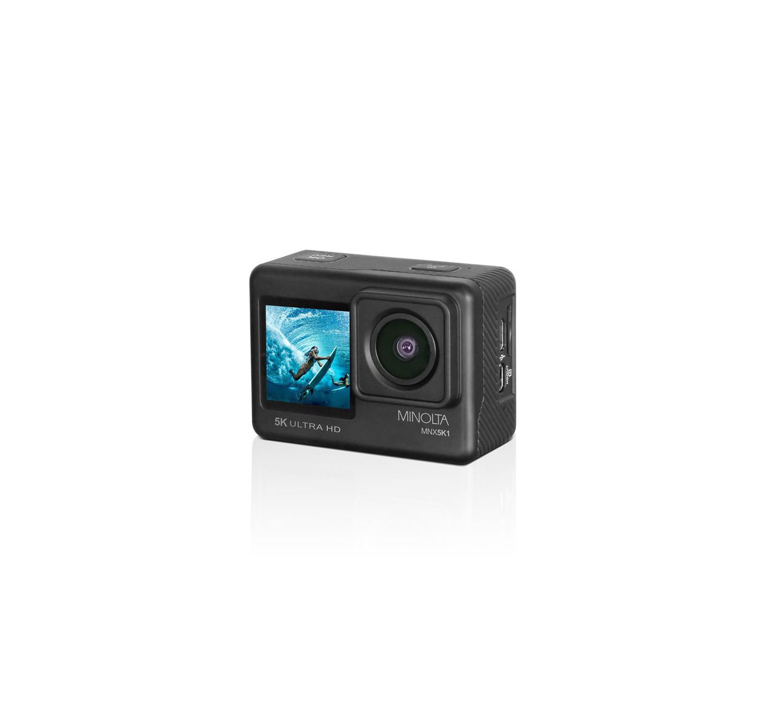 Minolta MNX5K1 5K Ultra HD Action Camera, Black