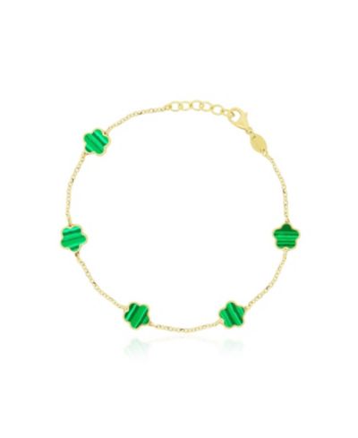 The Lovery Malachite Flower Bracelet
