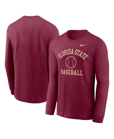 Мужская футболка Nike Garnet Florida State Seminoles Essential Baseball Arch Long Sleeve