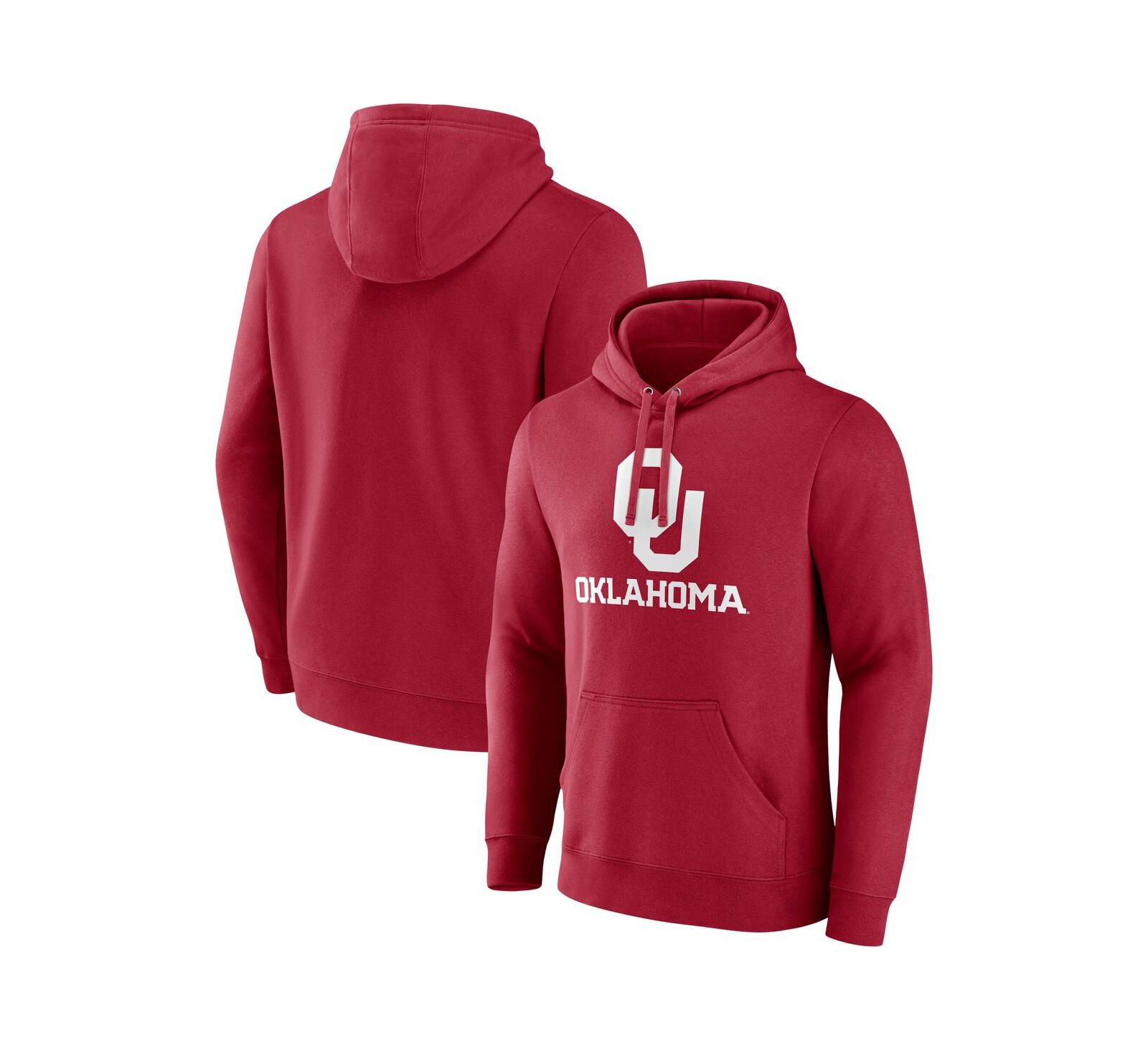 Мужской свитшот-худи Fanatics Crimson Oklahoma Sooners Team Lockup Pullover