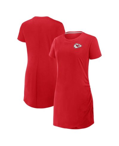 Fanatics Women's Red Kansas City Chiefs Level Up Relaxed Fit Drape Dress