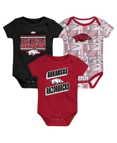 Outerstuff Newborn Cardinal Arkansas Razorbacks Sunday Comics Bodysuit 3-Pack
