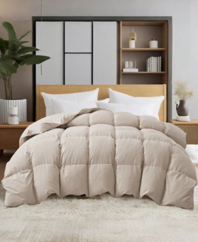 UNIKOME Heavyweight Goose Down Fiber Comforter, Twin