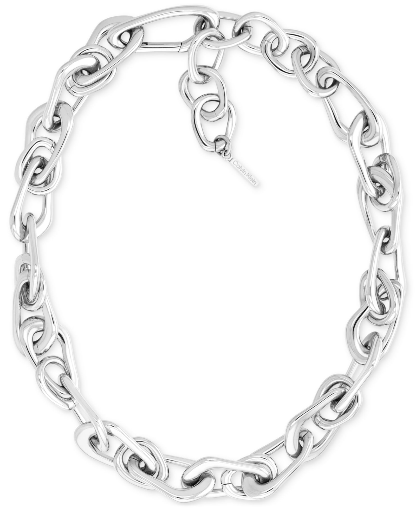 Calvin Klein ожерелье Statement Link Collar из нержавеющей стали, 14" + 2" удлинитель