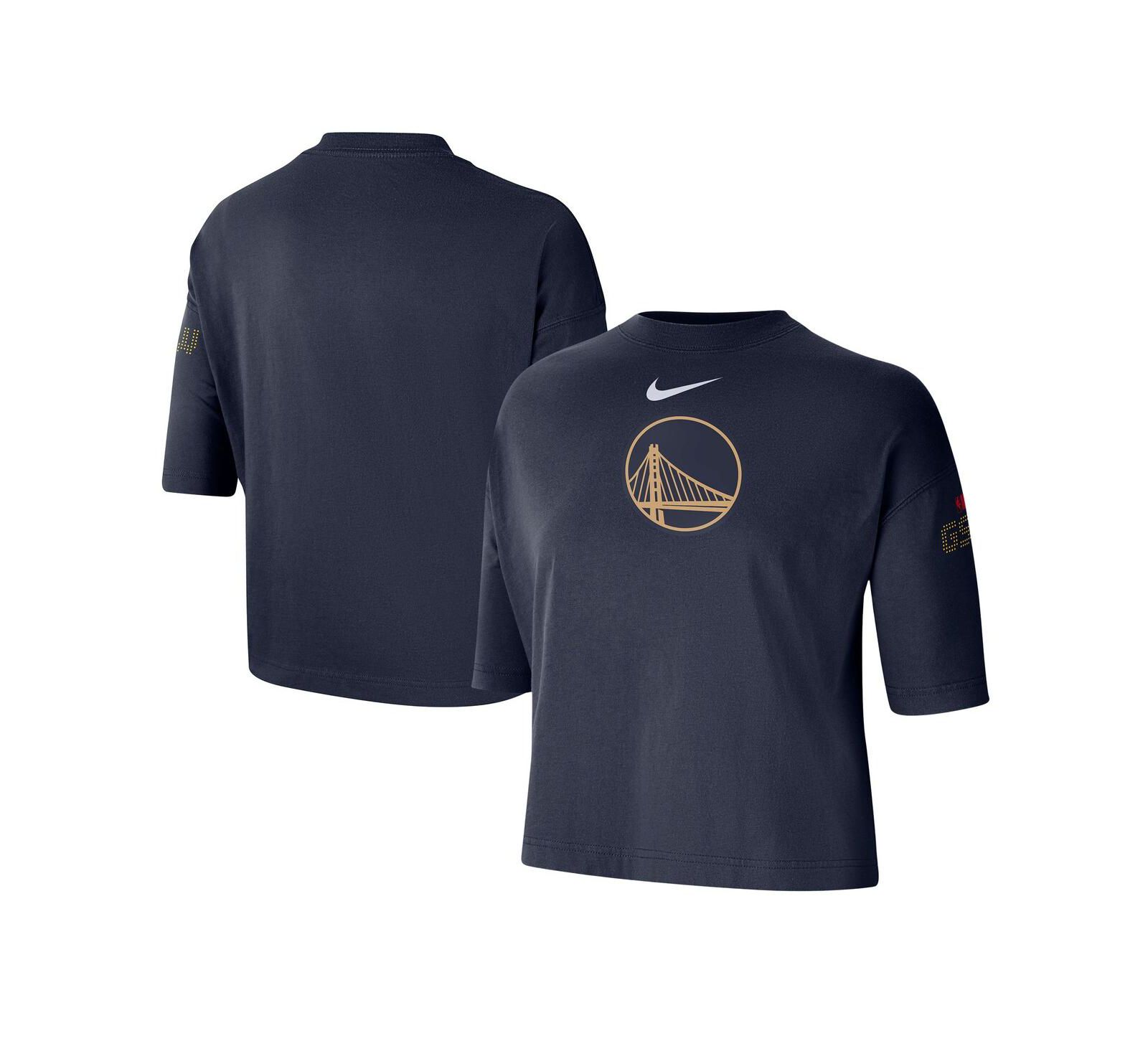 Nike Women's Navy Golden State Warriors 2024/25 City Edition Courtside Boxy T-Shirt