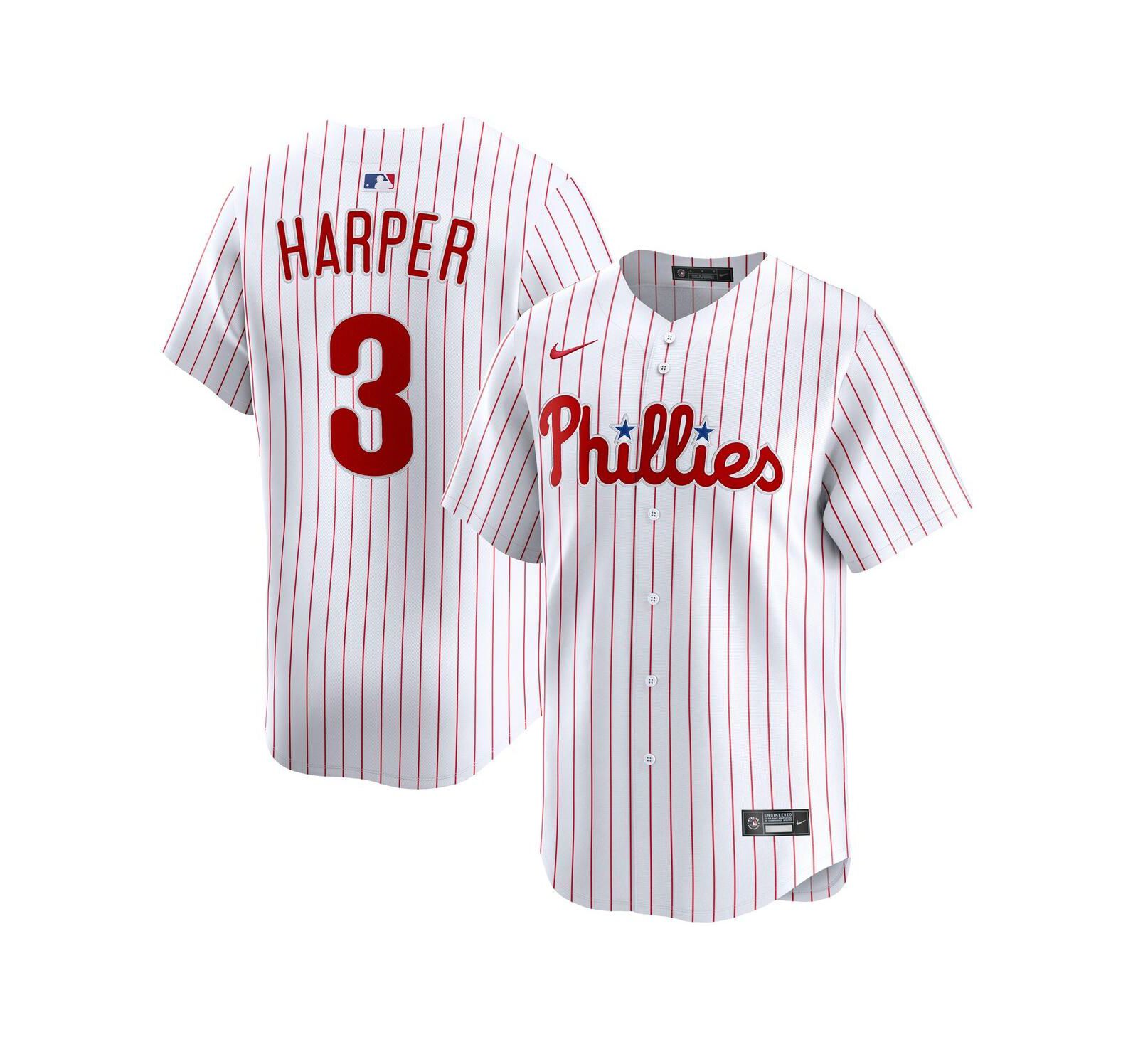 Мужская джерси Nike Bryce Harper White Philadelphia Phillies Home Limited Player