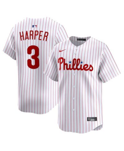 Мужская джерси Nike Bryce Harper White Philadelphia Phillies Home Limited Player