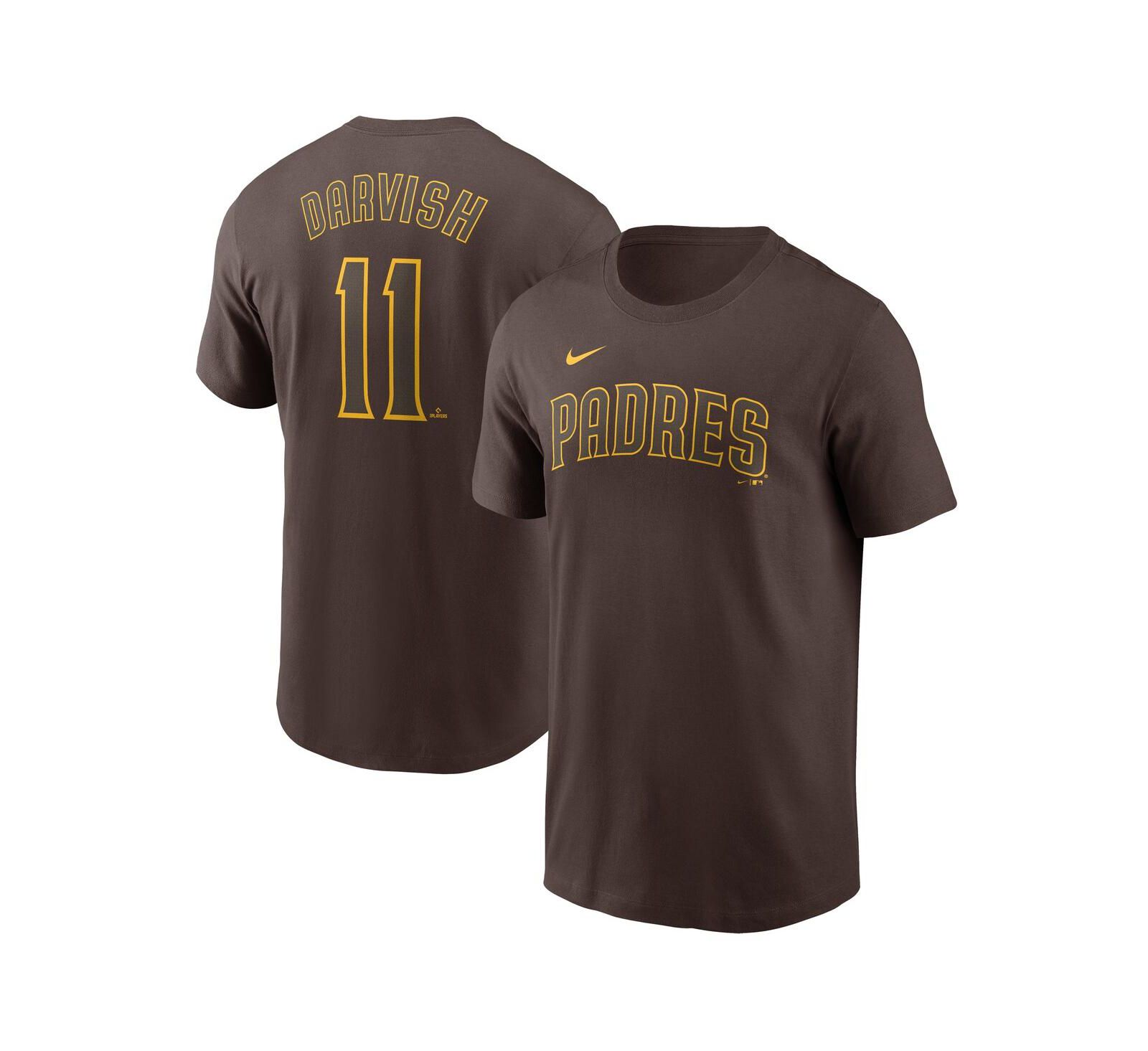 Nike Мужская футболка Yu Darvish Brown San Diego Padres Fuse Name & Number