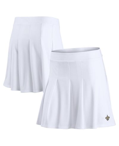 Fanatics Women's White New Orleans Saints Primary Logo Tennis Skirts