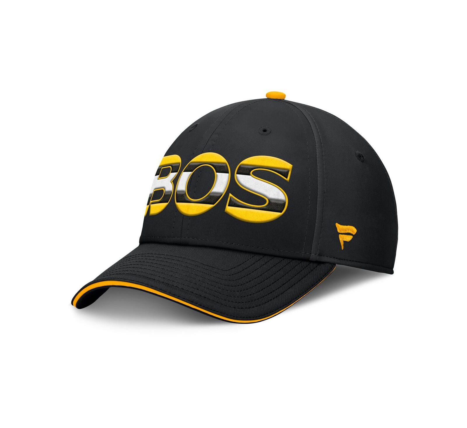 Мужская кепка Fanatics Black/Gold Boston Bruins Authentic Pro Rink Team Code Flex