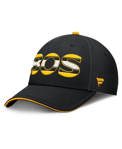 Мужская кепка Fanatics Black/Gold Boston Bruins Authentic Pro Rink Team Code Flex