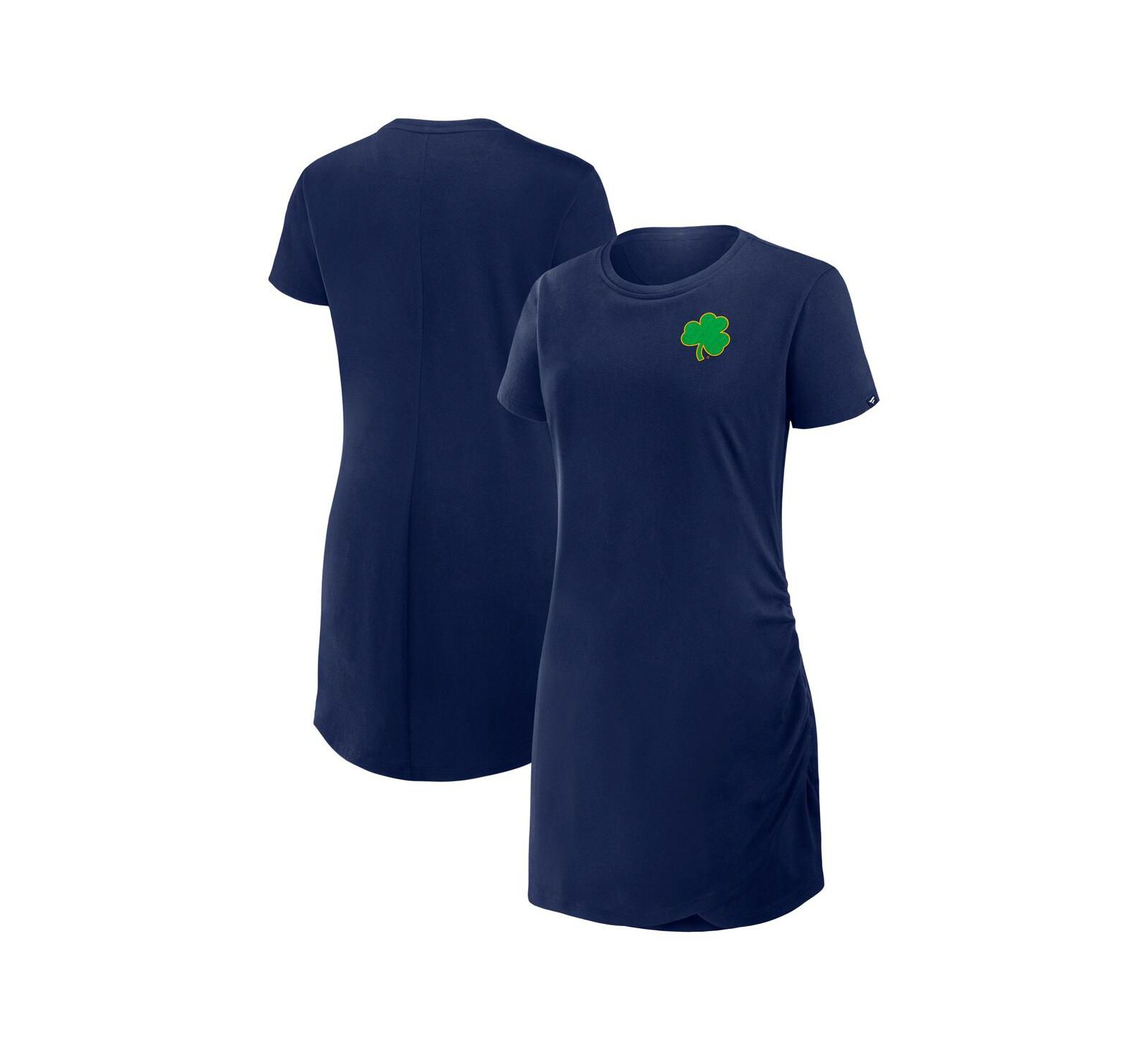 Женское платье-футболка Fanatics Navy Notre Dame Fighting Irish Relaxed Fit Drape