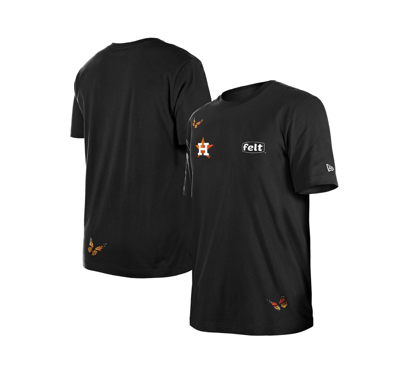 New Era x Felt Men's Black Houston Astros T-Shirt