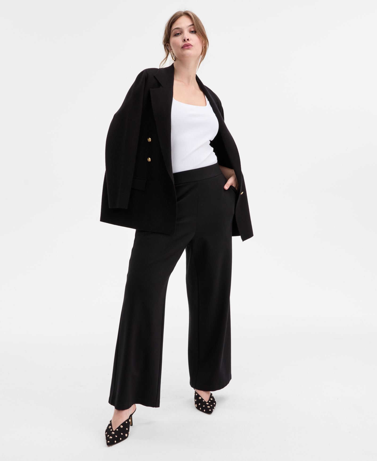 I.N.C. International Concepts Plus Size High-Rise Pull-On Pants, Macy's Exclusive