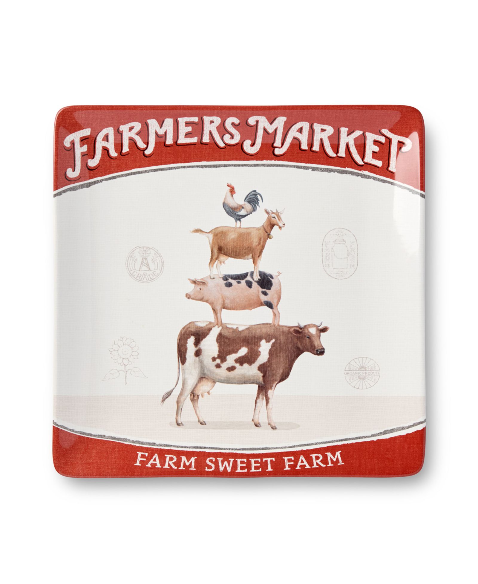 Certified International Vintage Farm Square Platter