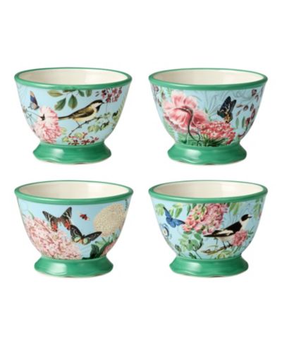 Certified International Flora Ice Cream Bowls, Set of 4