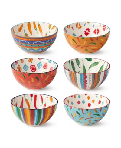 Certified International Caliente All-Purpose Bowls, Set of 6