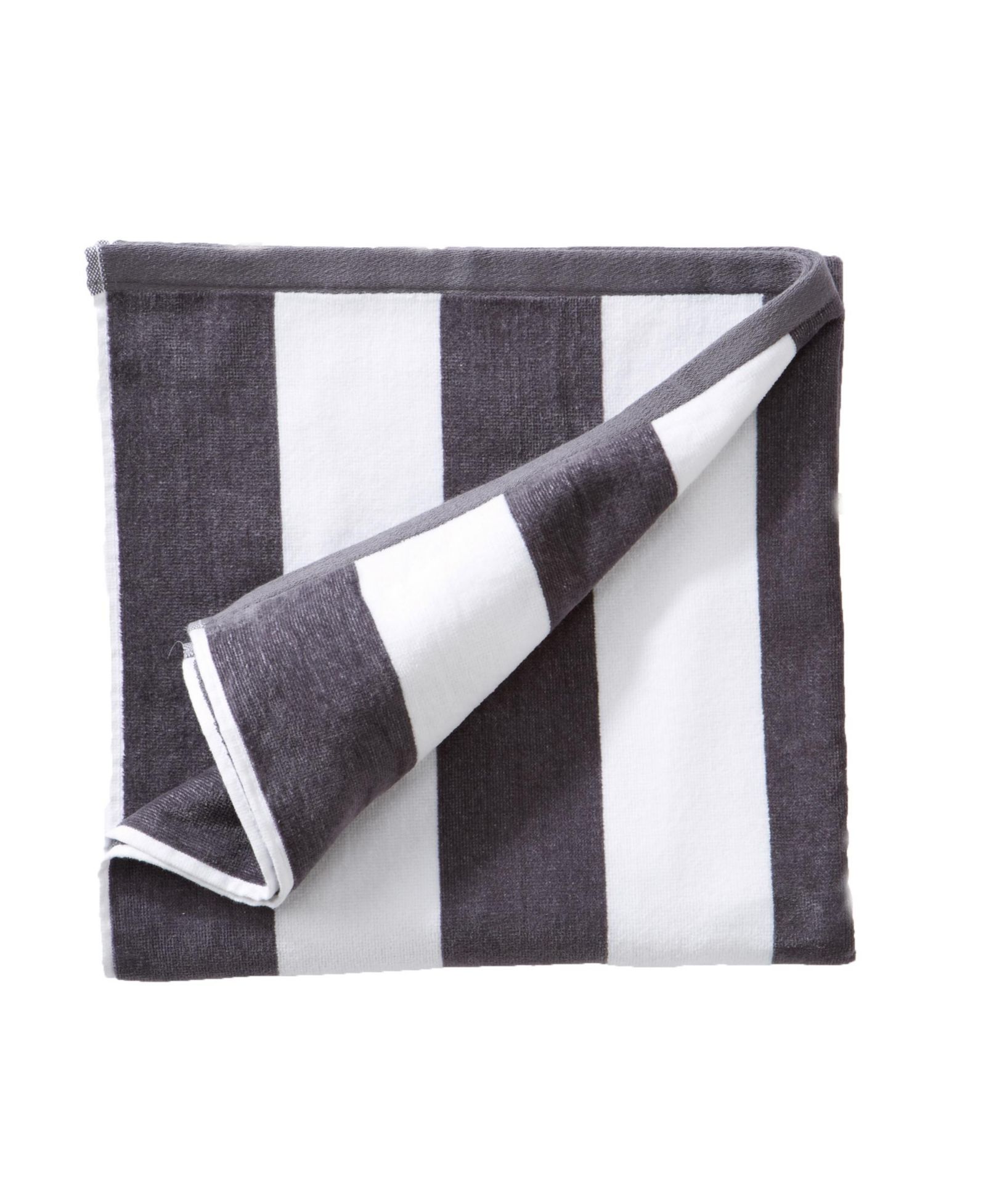 Linery & Co Velour Cabana Stripe Cotton Oversized Beach Towel,35" x 70"