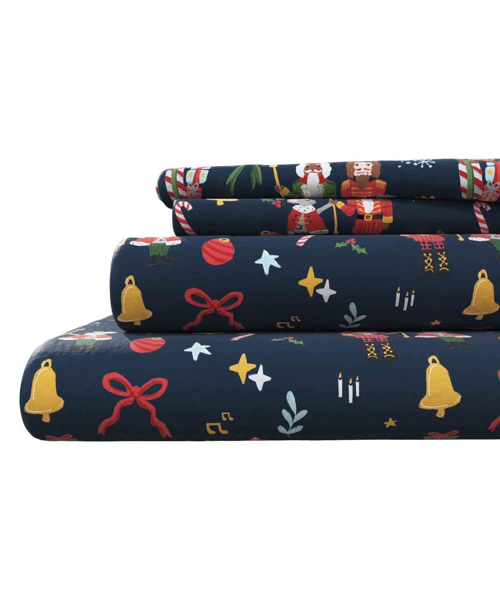 Linery and Co. Ultra-Soft Turkish Cotton Flannel Holiday Print Sheet Set