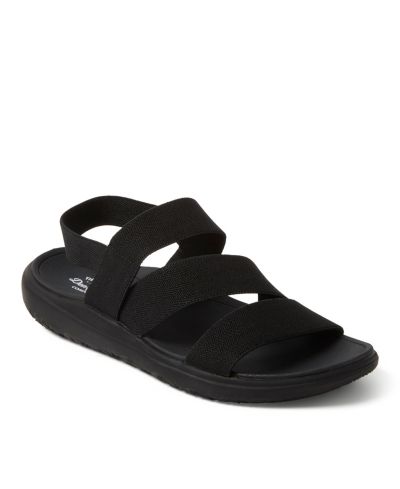 Dearfoams Women's Emilia Elastic Gore Strappy Sandal