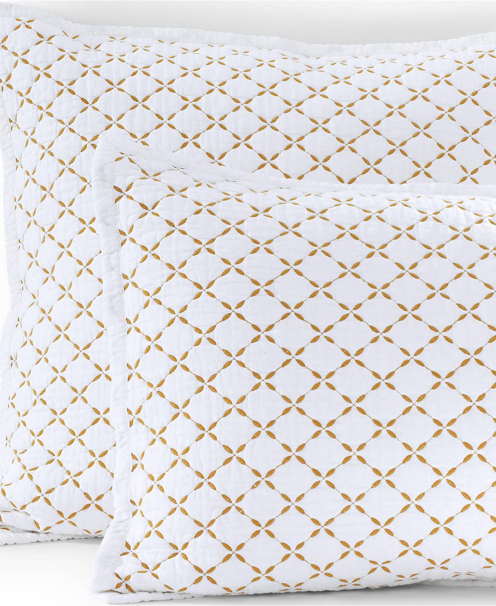 Lands' End Embroidered Diamond Double Voile Sham