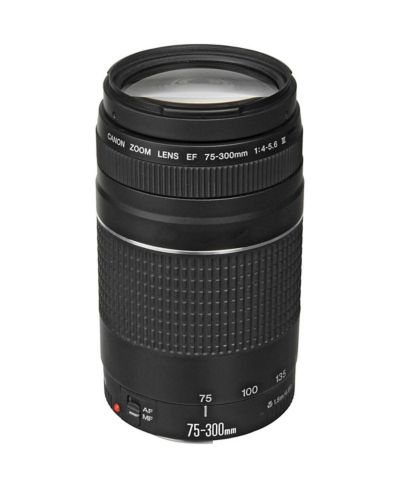 Canon EF 75-300mm f/4-5.6 III DC Motor Autofocus 120-480mm Telephoto Zoom Lens