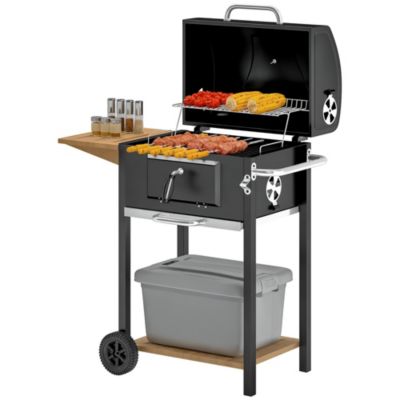 Уличный переносной гриль Outsunny Charcoal BBQ