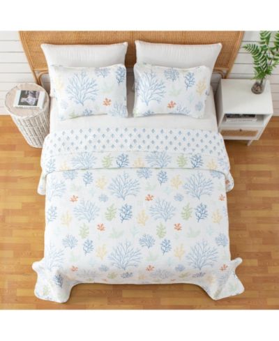 Linery and Co Набор стеганых одеял с наволочками, Pastel Coral, микрофибра