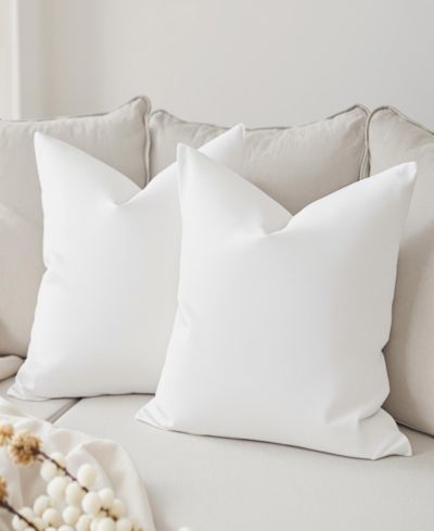 IHI HOME Квадратная подушка-вставка - 22"x22" | Упаковка по 2 шт | Наполнитель из пера и пуха | Машинная стирка | Сделано в США