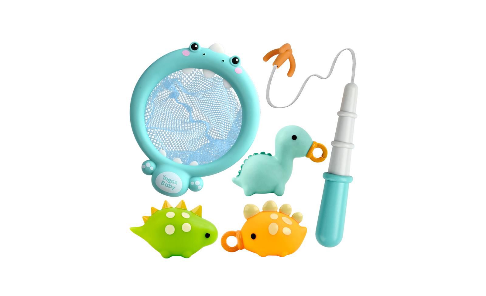 Детская магнитная игра Sperric Fun Dinosaur Fishing - набор из 4 игрушек для ванны и бассейна