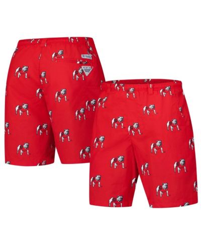Мужские шорты Columbia Red Georgia Bulldogs PFG Back Cast III Omni-Shade