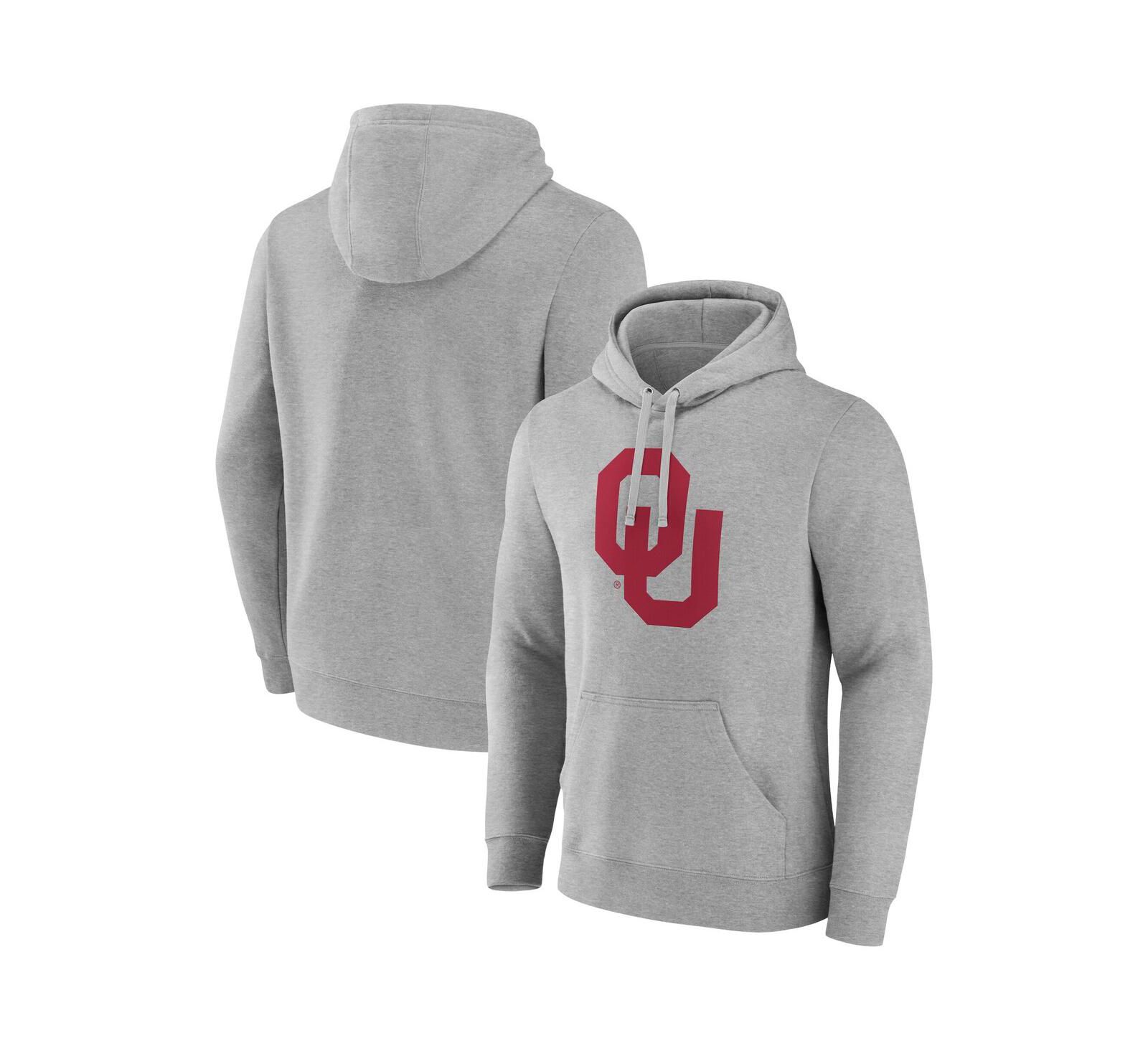 Мужское худи Fanatics Gray Oklahoma Sooners Primary Logo
