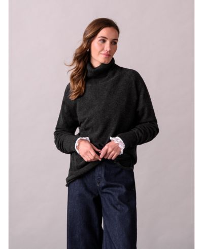Celtic & Co. Women's Geelong Wool Slouch Turtleneck Sweater