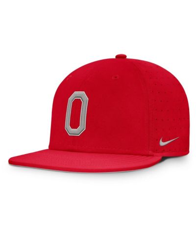 Мужская кепка Nike Scarlet Ohio State Buckeyes On-Field Dugout True Performance Fitted