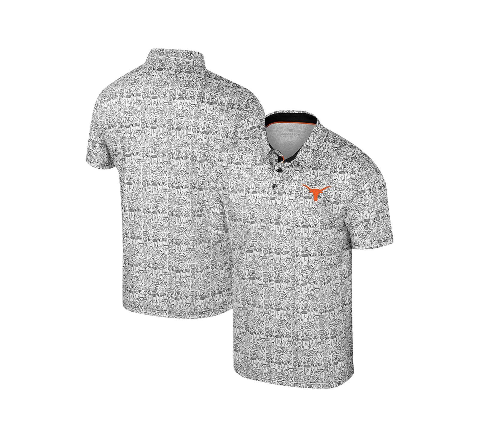 Мужская рубашка-поло Colosseum Texas Longhorns Black/White Big & Tall