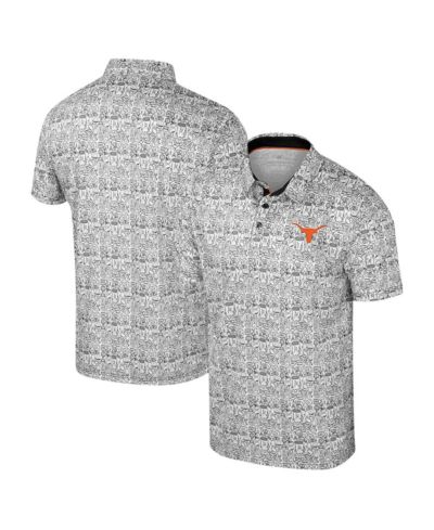 Мужская рубашка-поло Colosseum Texas Longhorns Black/White Big & Tall