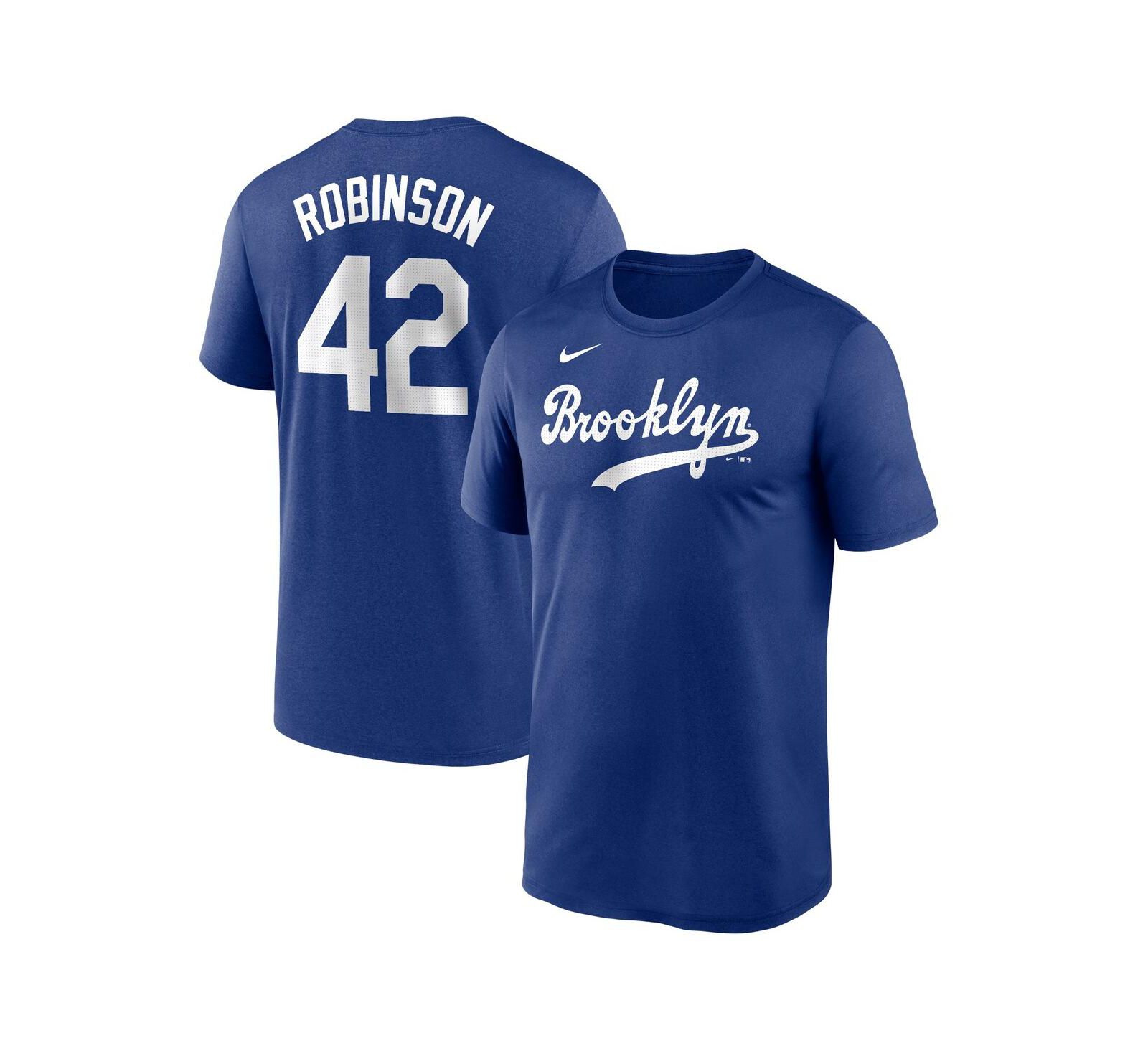 Nike Men's Jackie Robinson Royal Brooklyn Dodgers Legend Name and Number Home T-Shirt