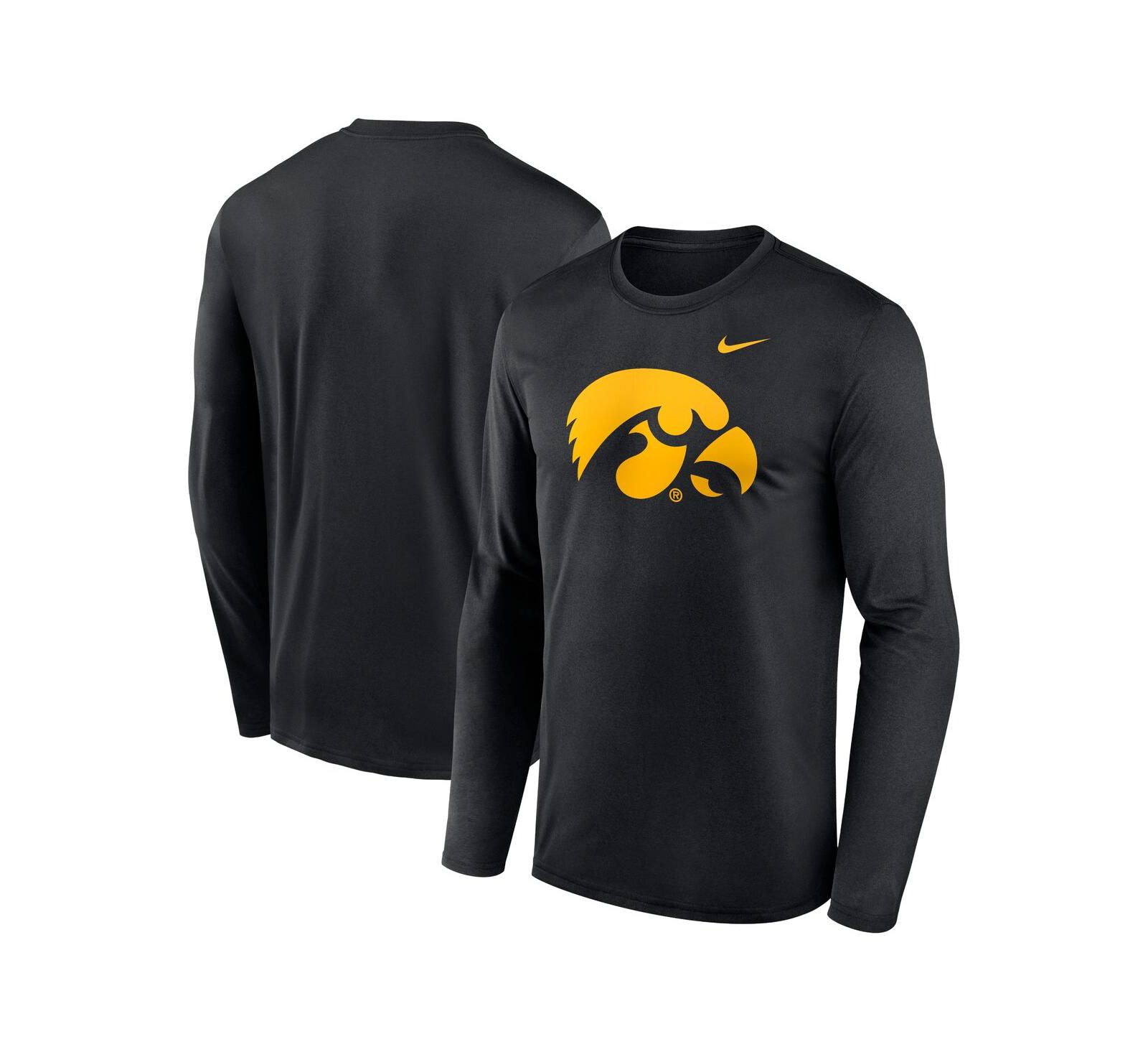 Nike Men's Black Iowa Hawkeyes Prime TimePrimary Legend Long Sleeve T-Shirt