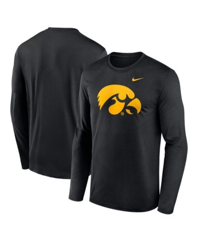 Nike Мужская футболка с длинным рукавом Iowa Hawkeyes Prime Time Legend, Black
