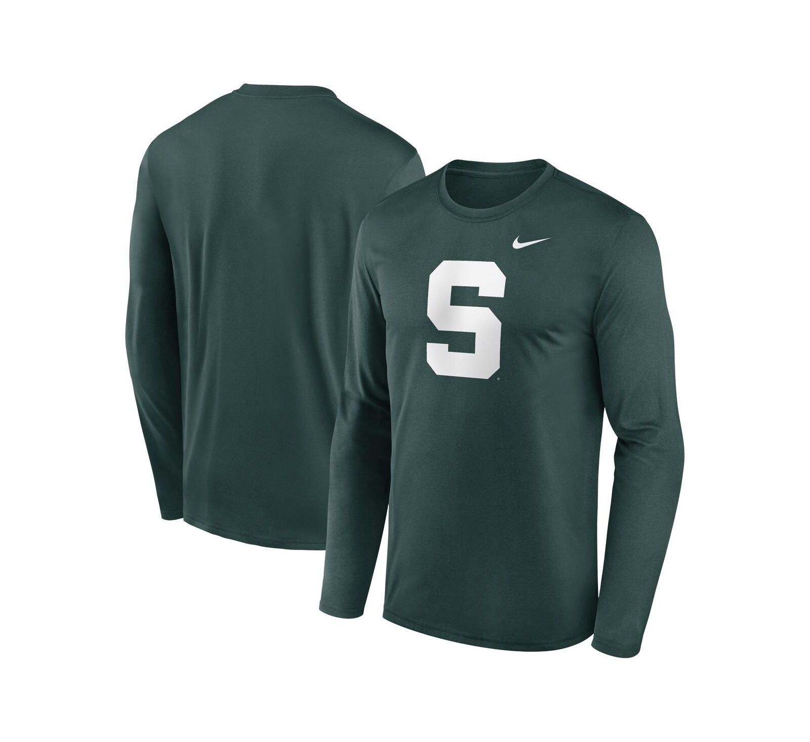 Мужская футболка Nike Green Michigan State Spartans Prime Time Alternate Logo Legend Long Sleeve T-Shirt