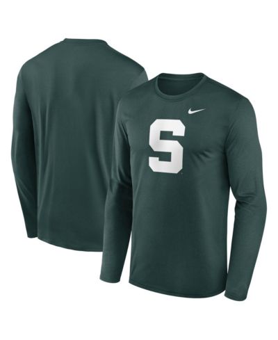 Мужская футболка Nike Green Michigan State Spartans Prime Time Alternate Logo Legend Long Sleeve T-Shirt