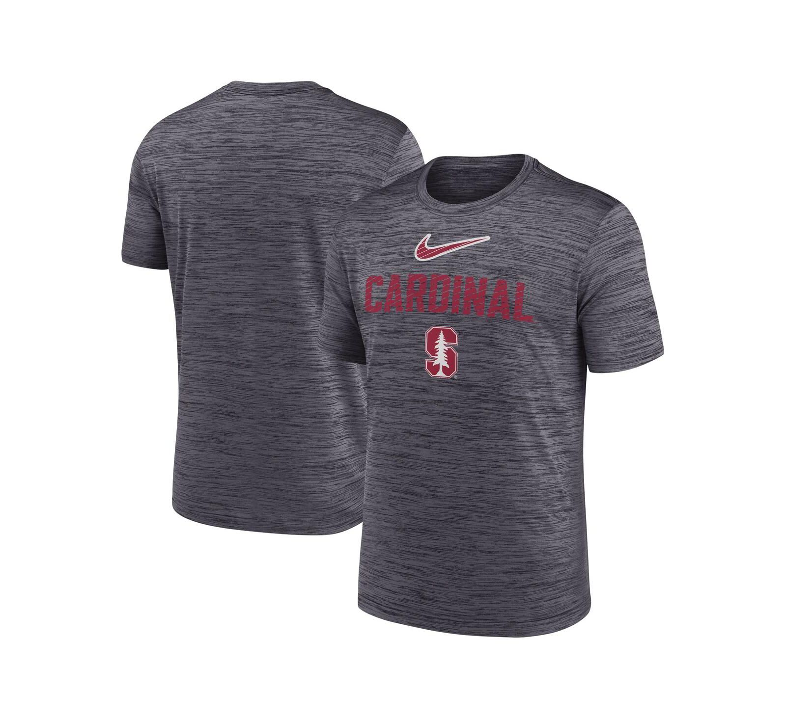 Мужская футболка Nike Black Stanford Cardinal Campus Slant Velocity Performance