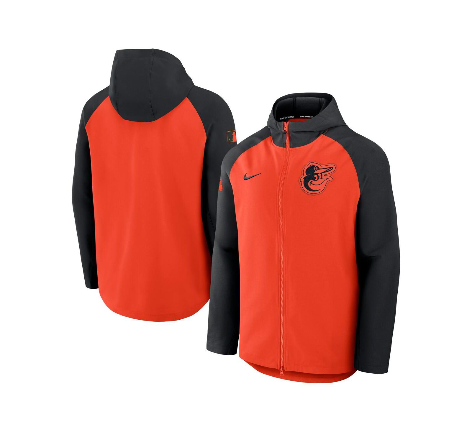 Мужская ветровка Nike Baltimore Orioles Authentic Collection Raglan Performance Full-Zip Orange/Black