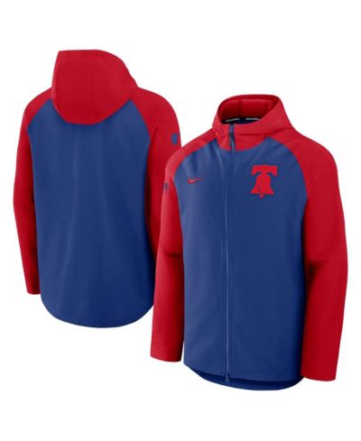 Nike Мужская спортивная куртка на молнии Philadelphia Phillies Authentic Collection, синий/красный