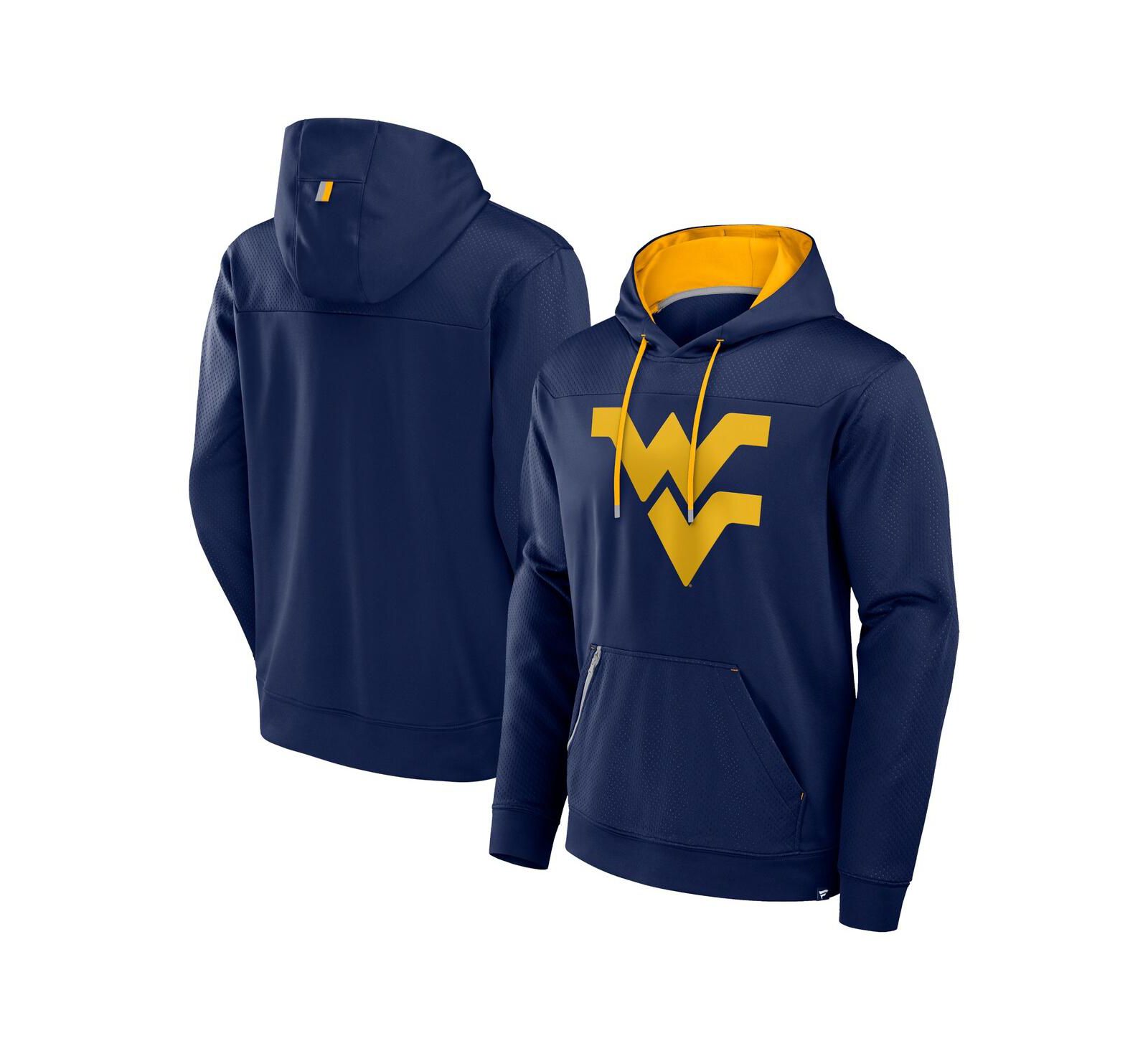Мужское худи Fanatics Navy West Virginia Mountaineers Defender Dot Faded Primary Pullover