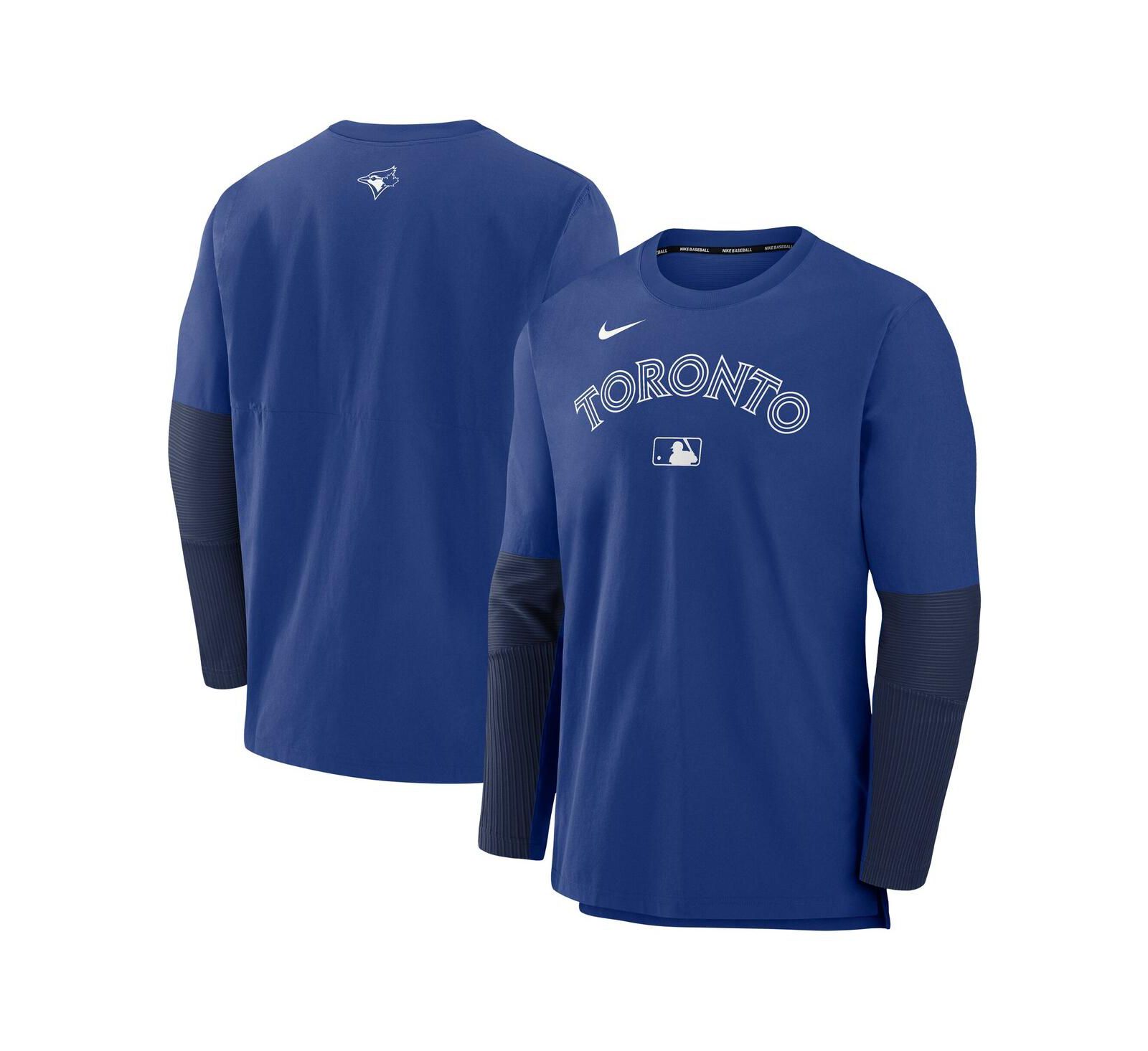 Мужская толстовка Nike Toronto Blue Jays Authentic Collection Lightweight Player Tri-Blend Performance